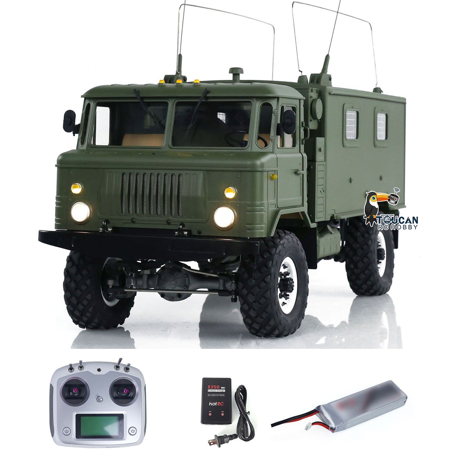 CROSS RC 1/10 GC4M RTR Zusammengebauter Militär-Kommando-LKW