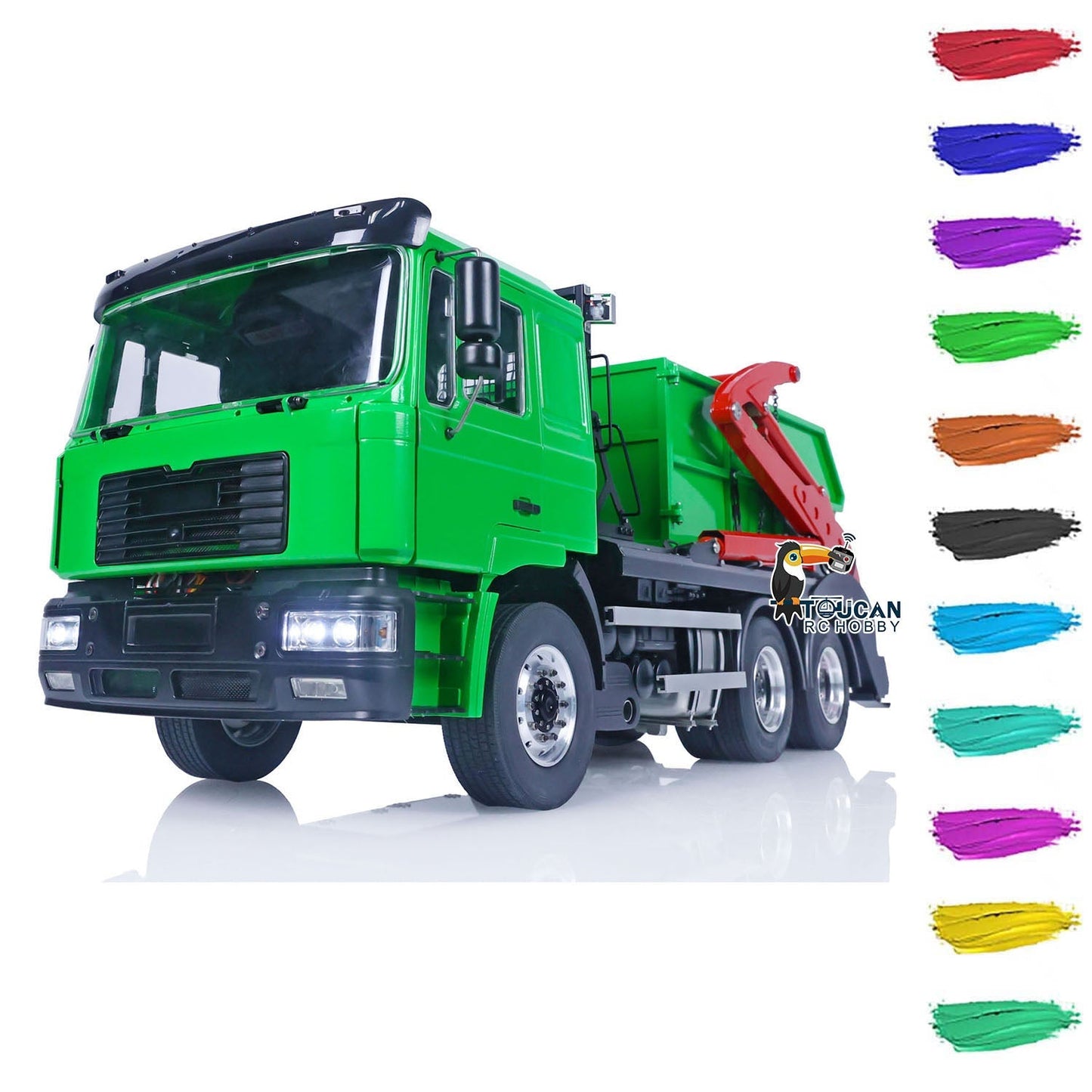 Metal 6X4 RC 1/14 Hydraulic Dump Truck Skip Loader VL18U F2000