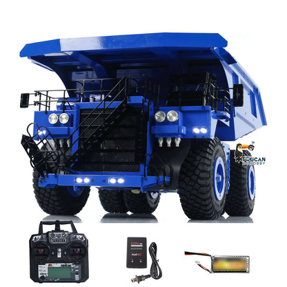 Metal 1/20 RC Hydraulic Mine Truck 793D Heavy Duty Remote Control Dumper RTR 2Speed Gearbox Flysky I6X Radio Light System
