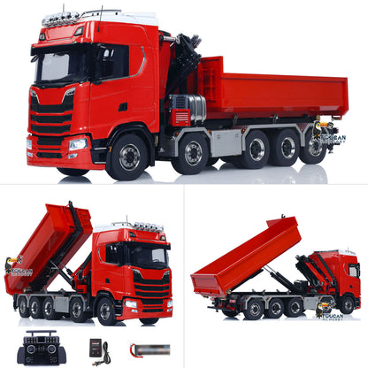 SA770S 1/14 RC Hydraulic Crane Dump Truck 10X10 Radio Controlled Full Dumper Car