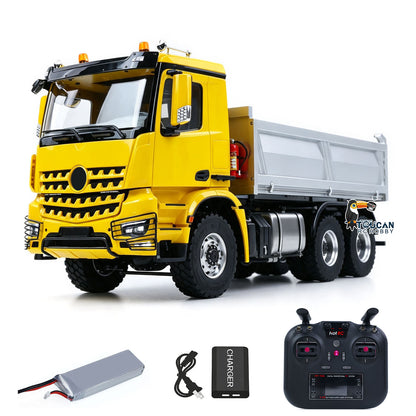 6X6 Metal Chassis 3348 RC Hydraulic Dumper 1/14 Radio Controlled Tipper NO Lock Light Sound Radio Battery Construction Truck RTR