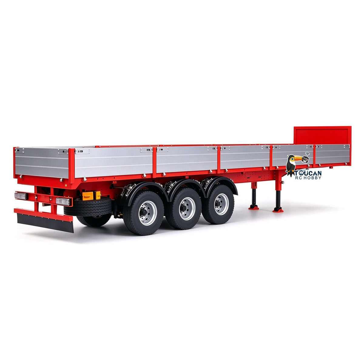 TOUCAN Painted 3-Axle Metal Semi Trailer Support Legs For 1/14 RC Tractor Truck Remote Control Lorry Car Model BM214 Forklift