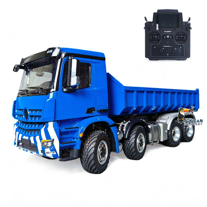 TOUCAN Off Road Version 1/14 Hydraulic Remote Control Roll On Off Dumper 3 Valves 8*8 RC Full Tipper 3Speed Gearbox Light Sound System