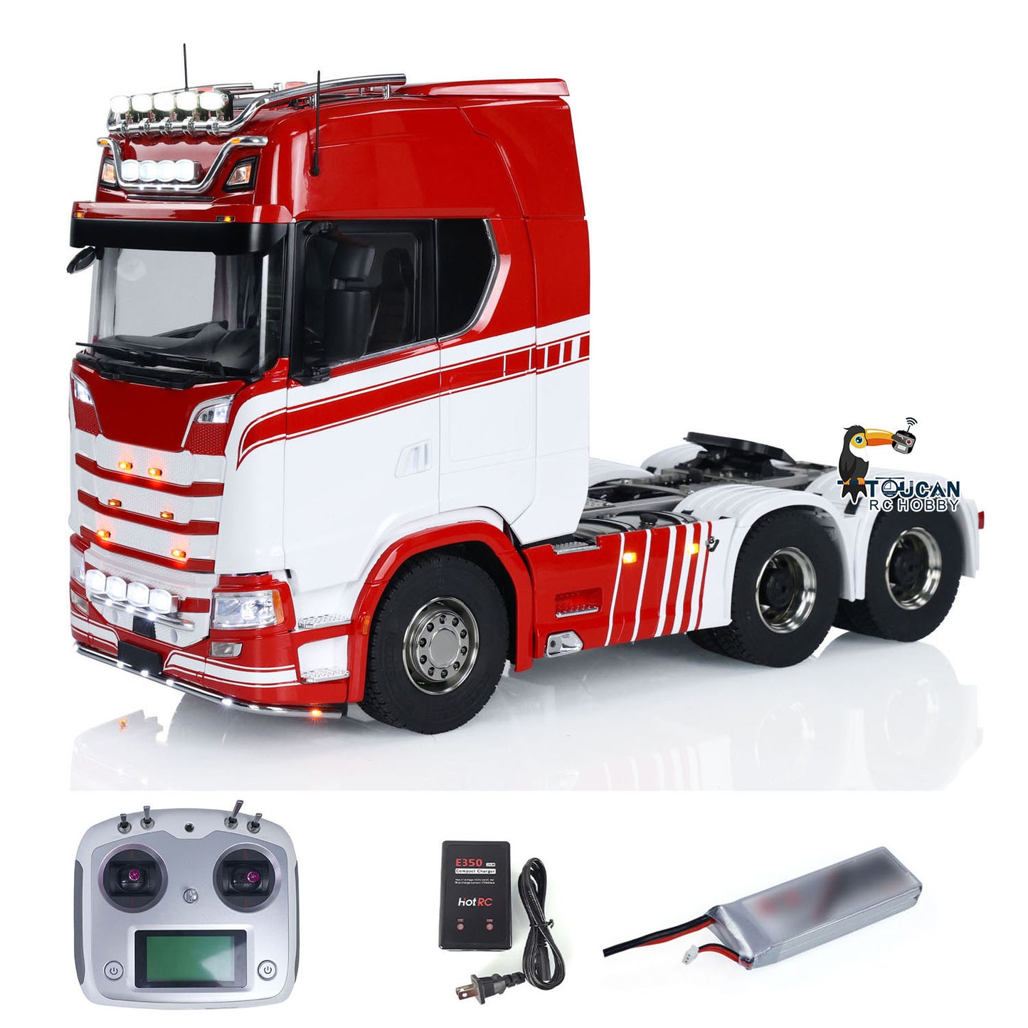 EN STOCK 1/14 Finition RC Tracteur Camion 770S 6x6 Châssis Métal