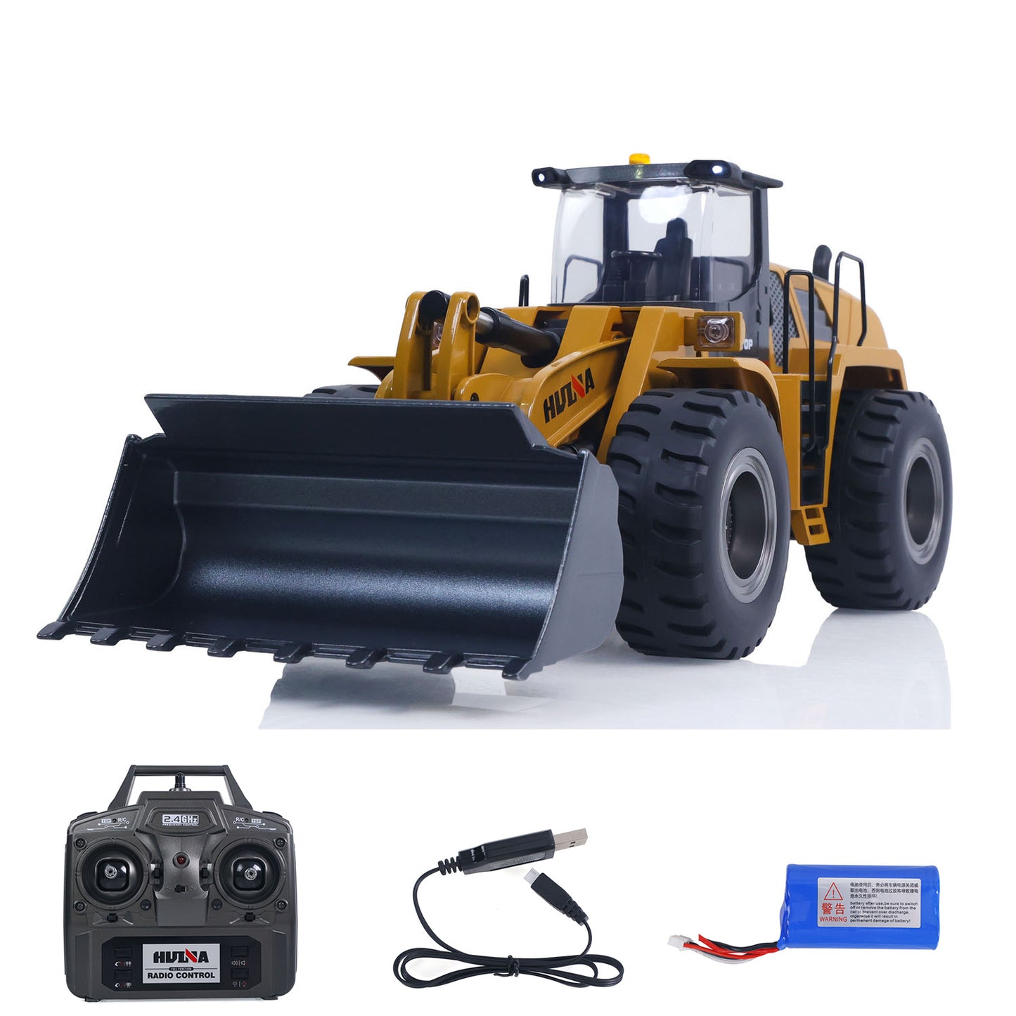 ONLY ONE Fast Shipping 1/14 HUINA Toys 2.4G Radio Controlled Loader 1583 Electric Lifting System Lights Sound RC Construction Vehicles Assembled