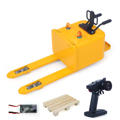 US Stock 1/14 Electric Remote Control Reach Forklift Hobbywing ESC Servo Motor Ready to Run Warehouse RC Model Collection Warning Light
