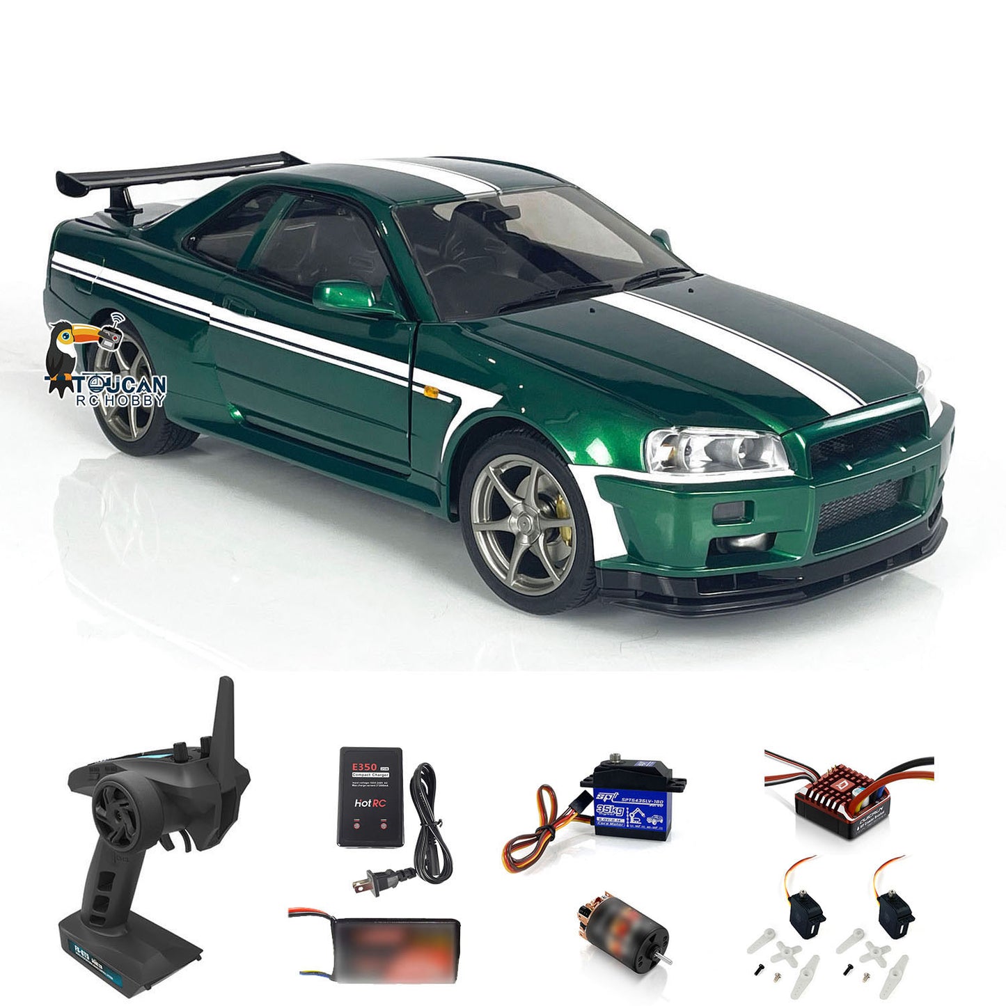 Capo 1/8 RTR 4x4 4WD R34 Assembled Painted RC Racing Drifting Car With Brushed Motor ESC
