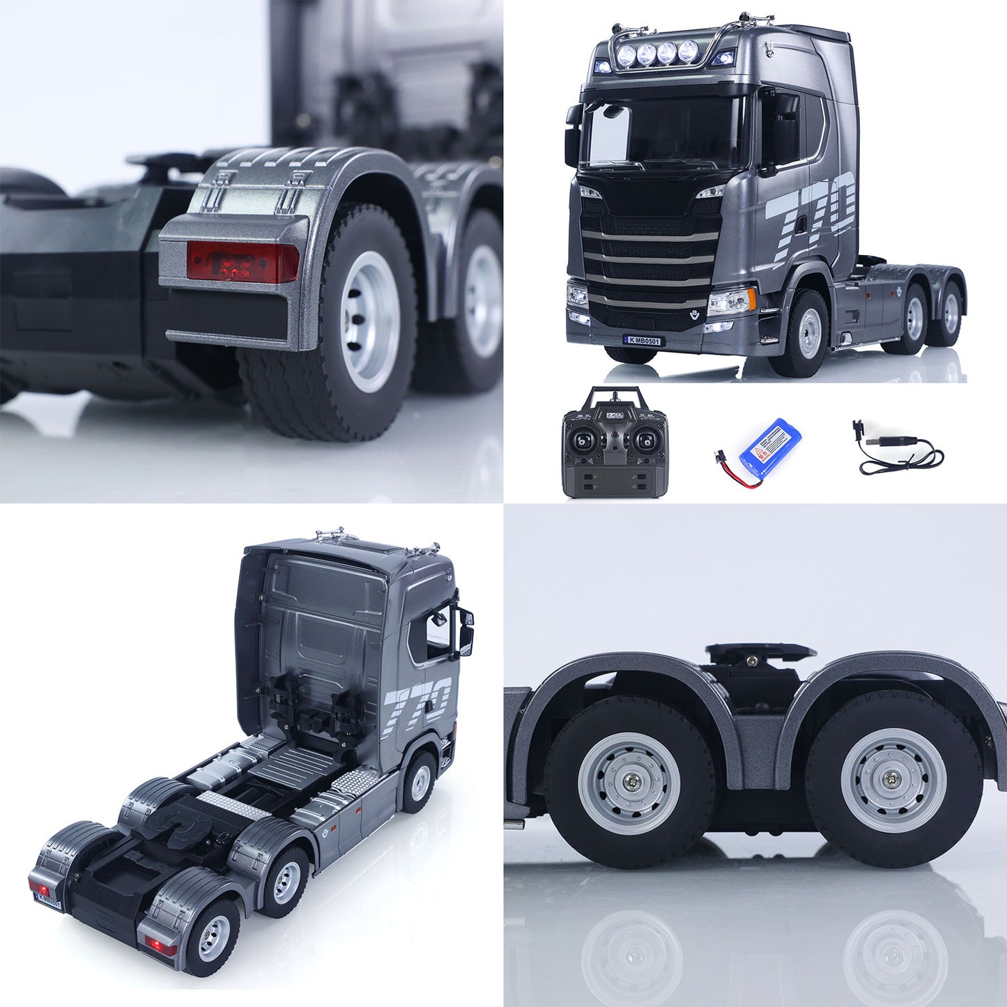 SOLD OUT Fast Shipping 1/18 Plastic 6X4 Remote Control Tractor Truck 770S 1501 RWD RC Lorry Vehicle Light Sound Ready to Run Model Toys for Adults