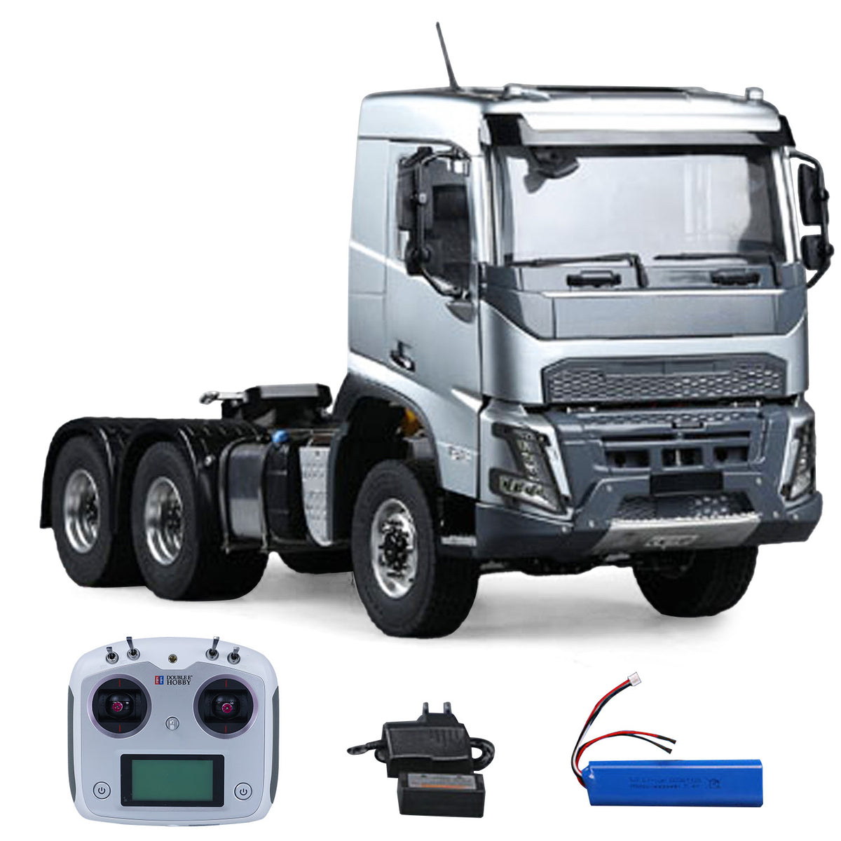 Double E 1/14 6*6 RC Tractor Truck FMX Remote Control Simulation Vehicle 2Speed Metal Chassis Rail Axle Locks Sound System