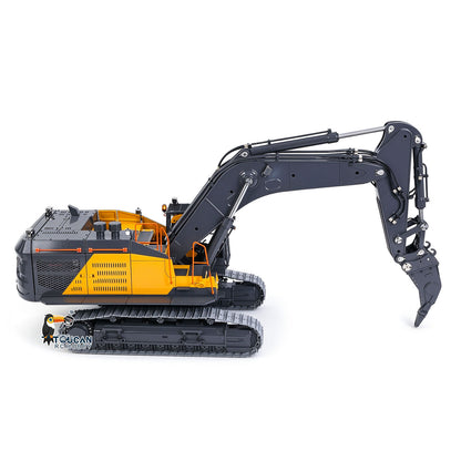 1/14 Metal RC Hydraulic Excavator EC950 Dual Pump Digger Model 8CH Valve Hydraulic Lifting Counterweight Ripper Light Sound