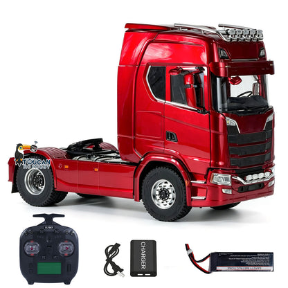 MD 2Speed 1/14 4WD Metal Radio Control Tractor Truck 770S Differential Locks RC Lorry Car HobbyWing ESC Lights Sounds RTR Model