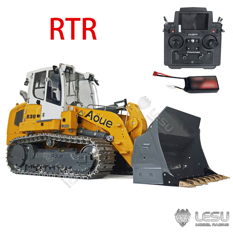 LESU 1/14 AOUE 636 Metal Hydraulic RC Tracked Loader B0015 W/ 2CH Valves