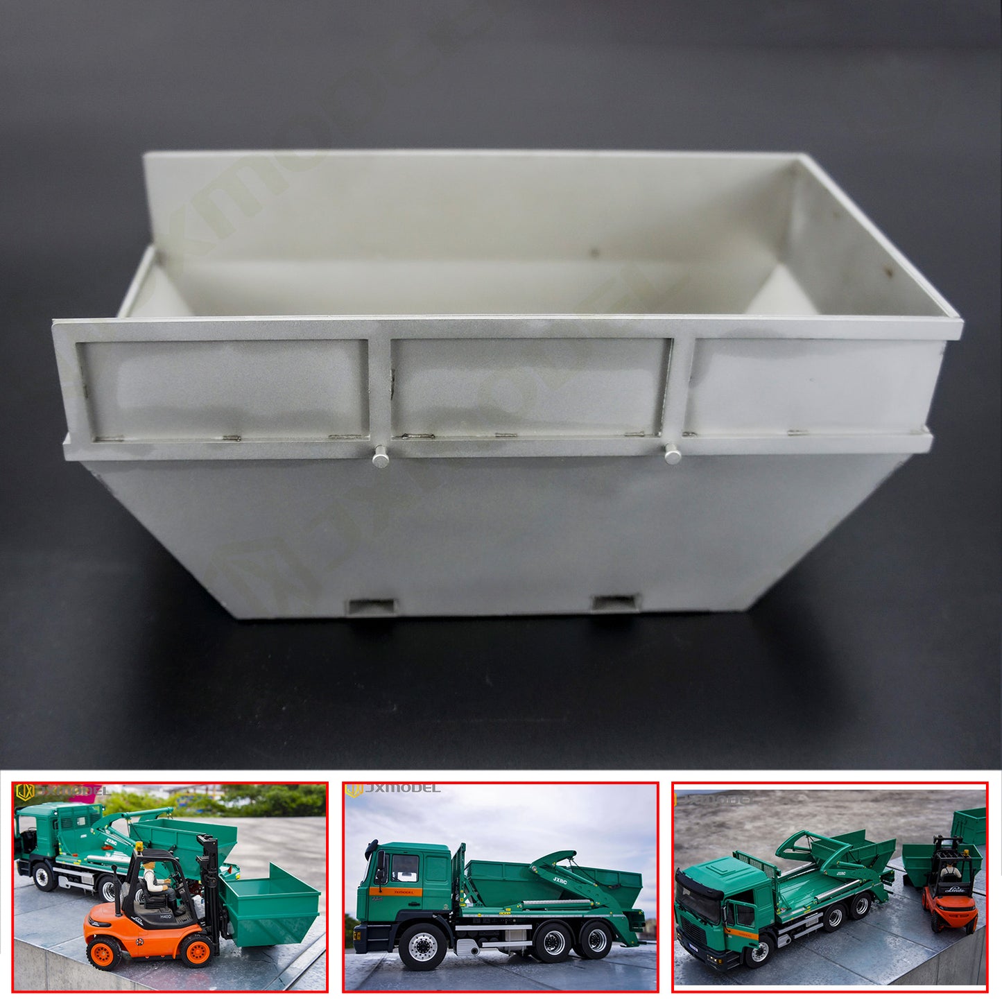 1/14 Metal Small Bucket for VL18U Hydraulic RC Skip Loader