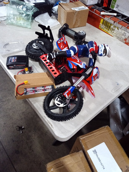 US STOCK Second Hand Skyrc Super Rider SR5 1/4 Scale Red RTR RC Motor Bike Model Balance Battery