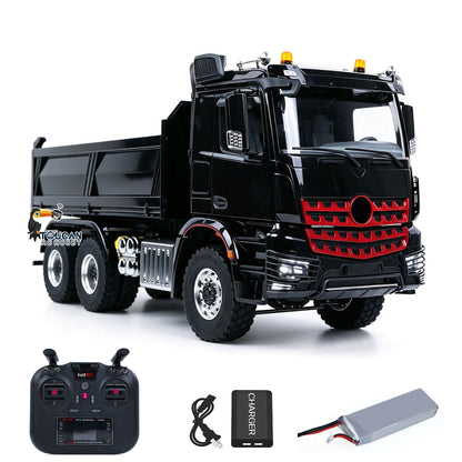 Fast Shipping 6X6 Metal Chassis 3348 RC Hydraulic Dumper 1/14 Radio Controlled Tipper NO Lock Light Sound Radio Battery Construction Truck RTR