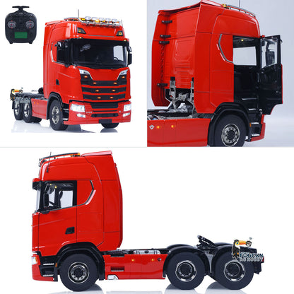 770S 1/14 6X6 RC Tractor Truck Liftable Rear Axle Wheel Hub Reduction Differential Locks Hobbywing ESC Flysky ST8 Light System