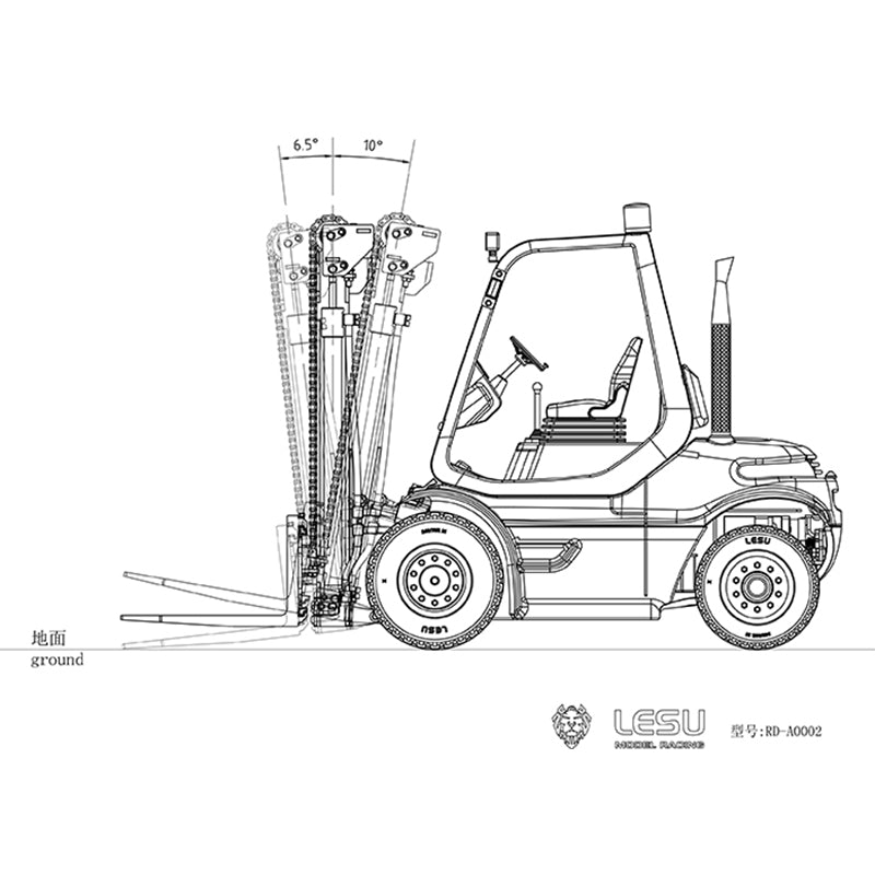 US STOCK LESU 1/14 RC Linde Hydraulic Forklift Transfer Painted Car RTR Truck Motor Light