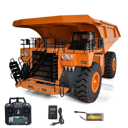 Metal 1/20 RC Hydraulic Mine Truck 793D Heavy Duty Remote Control Dumper RTR 2Speed Gearbox Flysky I6X Radio Light System
