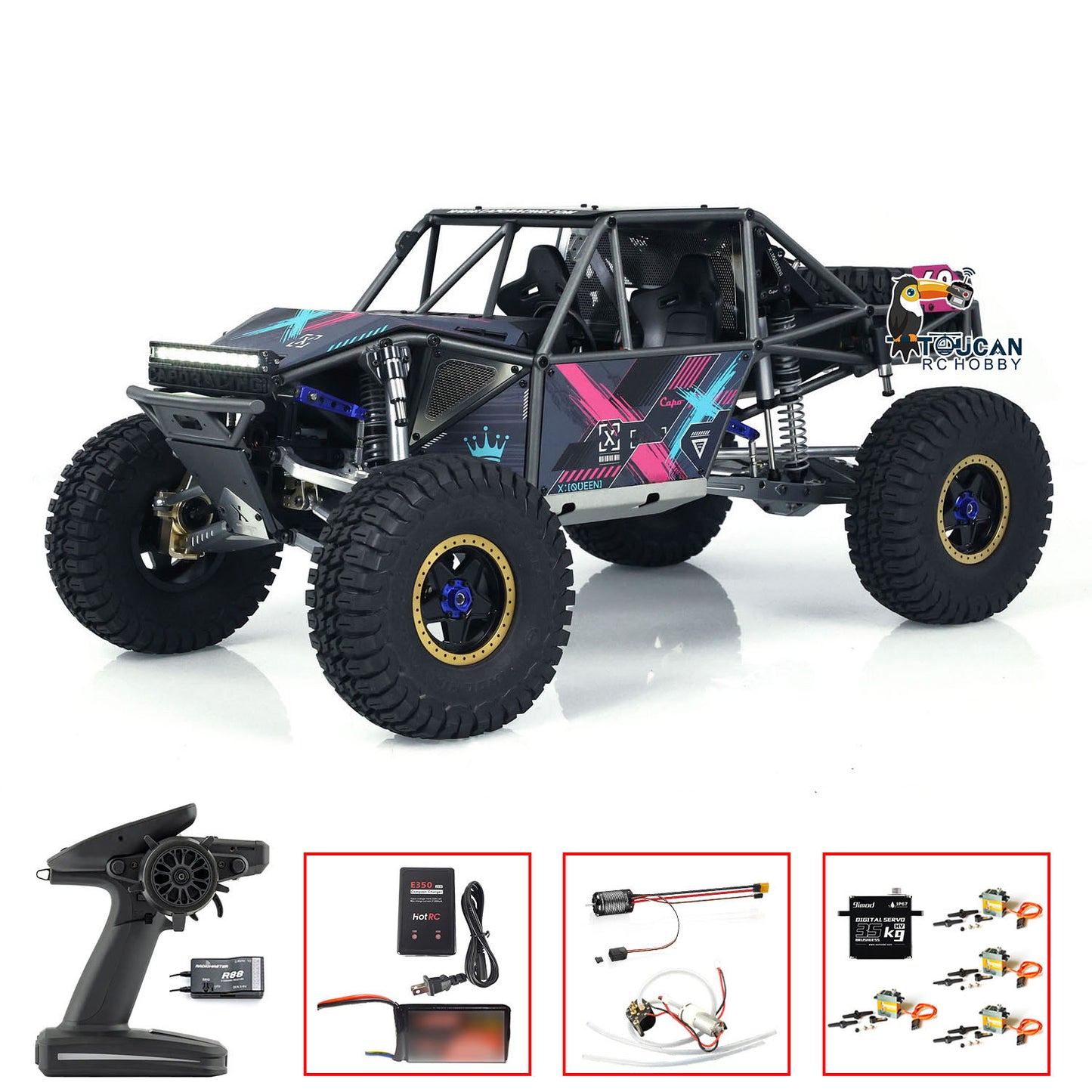 US STOCK Capo U4 Queen 1/8 RC Crawler Car 2 Speeds Remote Control Racing Vehicles CD1582X