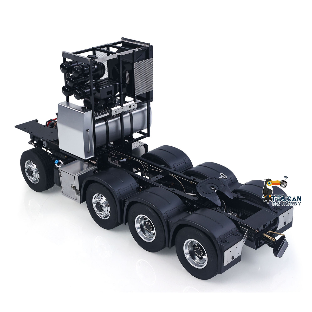 TOUCAN RC HOBBY LESU Metal RC Assembled Heavy-duty Chassis for 1/14 Scale 1851 3363 Tractor Truck 3 Speed Transmission Highline Equipment Rack Truck UpgradeParts