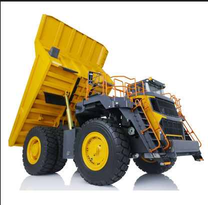 LESU Aoue R100E 1/16 Heavy Metal Hydraulic Mining Truck A0003 Dumper RC Mine Truck Model Motor ESC Servo Light System Model DIY