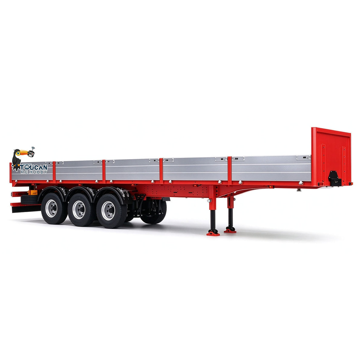 TOUCAN Painted 3-Axle Metal Semi Trailer Support Legs For 1/14 RC Tractor Truck Remote Control Lorry Car Model BM214 Forklift