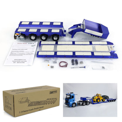 New Version 1/14 4 Axles RC Heavy Trailer Degree 999 CNC Goose-neck Trailer