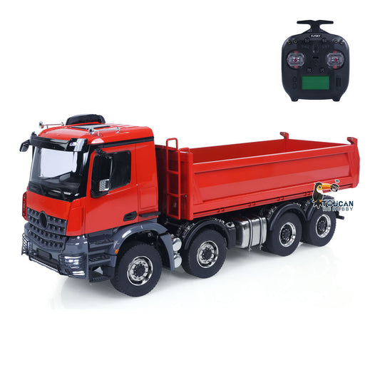 8x8 1/14 RC Hydraulic Dump Truck Metal Radio Control Tipper Car Sounds Lights