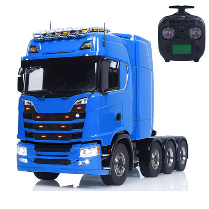 8X8 1/14 RC Tractor Truck 770S Metal Transmission W/ Transfer Case 3Speed Gearbox Light Sound System Painted Model No Charger