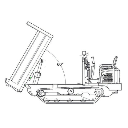 Metal 1/14 Remote Control Hydraulic Crawler Dump Truck RC Tipper Model Engineering Vehicle Light Sound Effect Flysky Radio Construction Machine