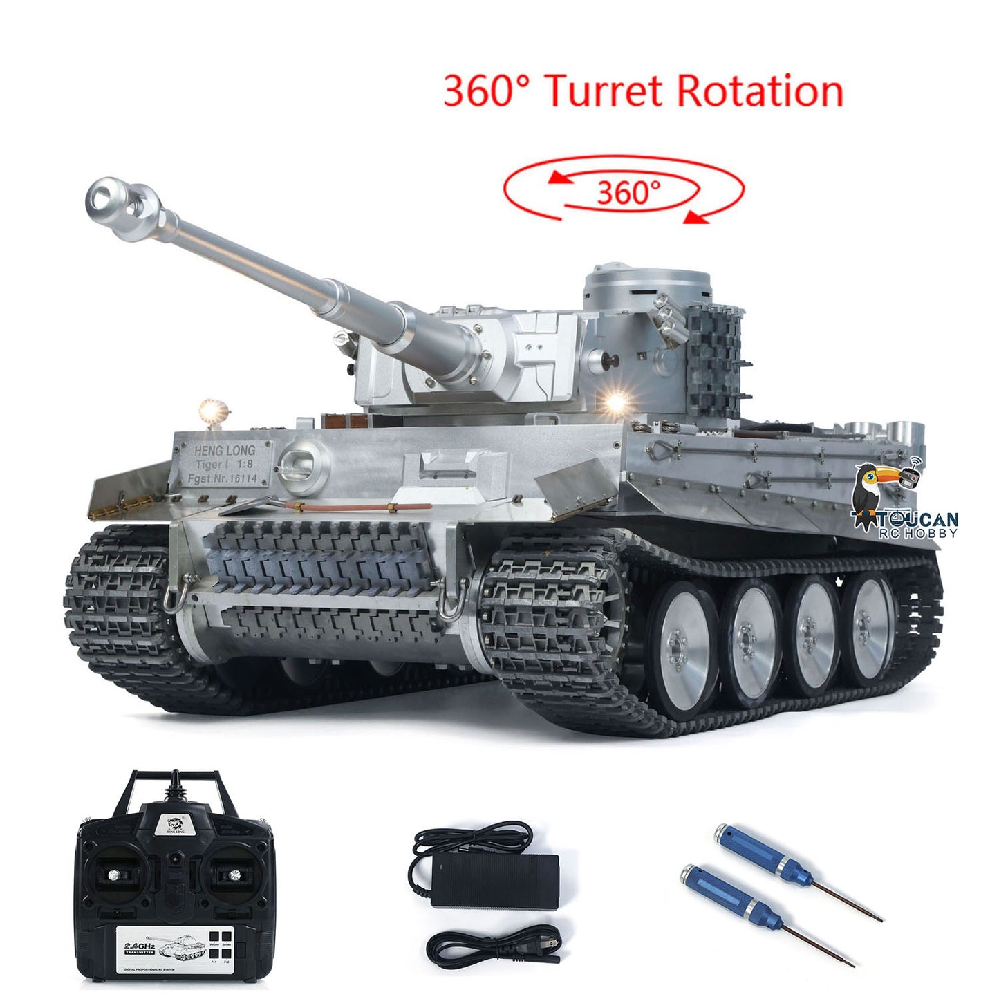 Henglong 1/8 Scale Full Metal German Tiger I RTR RC Tank 3818 Model Tracks Wheel
