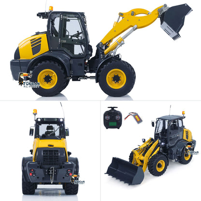 RTR LESU 1/14 Metal Remote Control Hydraulic Loader Aoue WA100M-8 4*4 RC Loading Machine Axle Lock Sound Light Flysky ST8 Radio Construction Vehicle