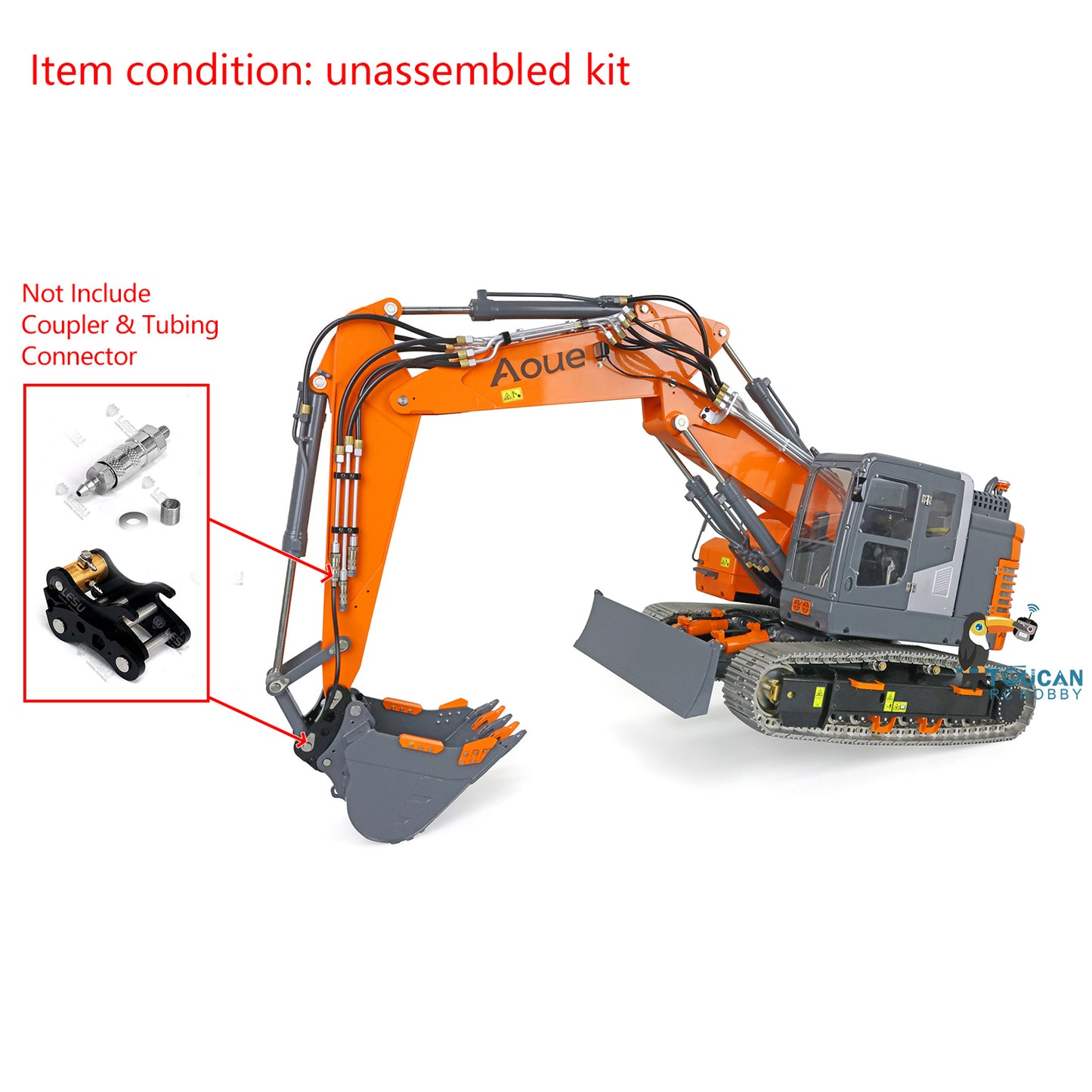 LESU 1/14 Aoue Metal ET26L Painted Unassembled Hydraulic Three-section RC Excavator B0012