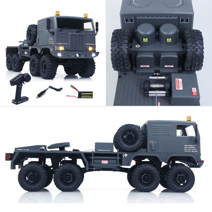 US Stock RTR 1/18 Radio Control Military Truck 8*8 RC Off Road Vehicle 280 Brushed Motor Fifth Wheel Winch Metal Hook All Wheel Steering