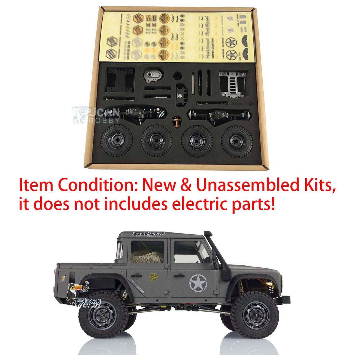 CAPO JK KIT 1/18 Metal Chassis Crawler RC Car