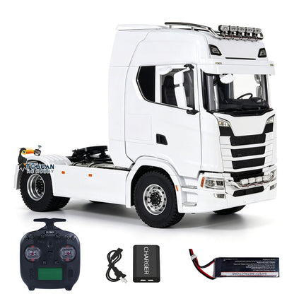 MD 2Speed 1/14 4WD Metal Radio Control Tractor Truck 770S Differential Locks RC Lorry Car HobbyWing ESC Lights Sounds RTR Model