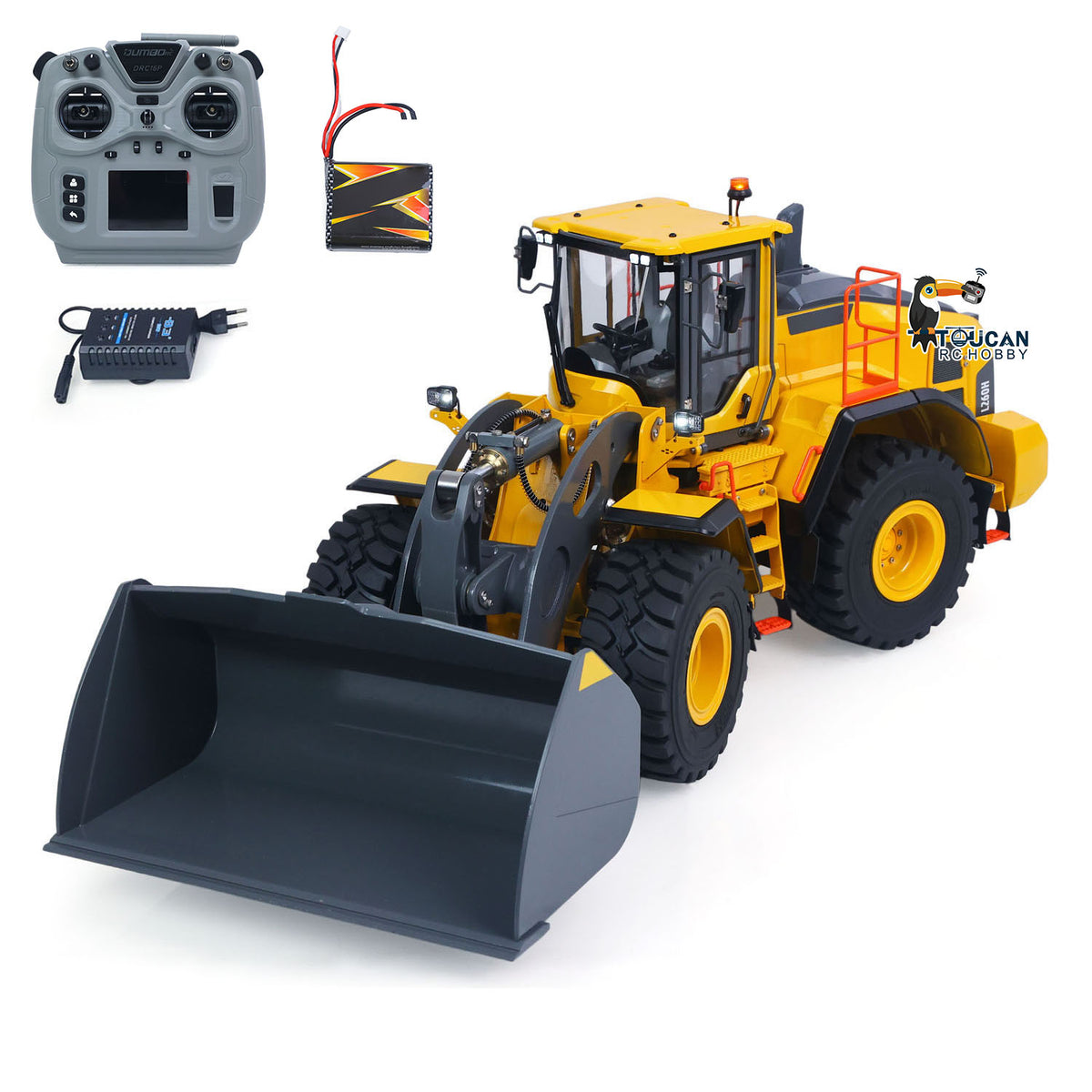 Double E Metal 1/14 4X4 Remote Control Hydraulic Loader L260H Axle Locks 2Speed Gearbox Brushless Motor Battery RTR Light System