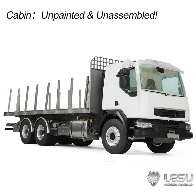 LESU 1/14 RC Flatbed Timber Truck Remote Control Lorry Car 6x4 Metal Chassis RWD Model Vehicle Light Sound Motor 2Speed