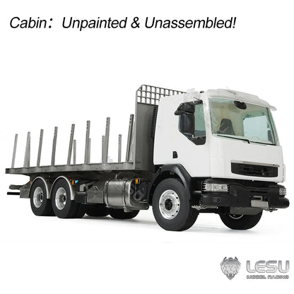 LESU 1/14 RC Flatbed Timber Truck Remote Control Lorry Car 6x4 Metal Chassis RWD Model Vehicle Light Sound Motor 2Speed