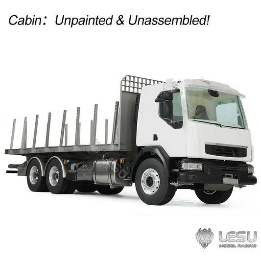 LESU 1/14 RC Flatbed Timber Truck Remote Control Lorry Car 6x4 Metal Chassis RWD Model Vehicle Light Sound Motor 2Speed