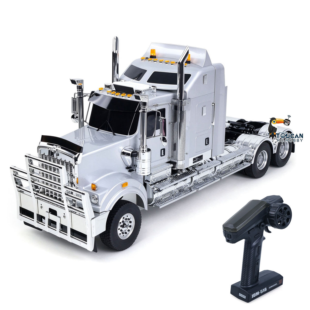 JDM 518A 1/14 RC Tractor Truck C509 6x4 Plastic Radio Control Construction Vehicle Model PNP/KIT with 2 Speed Transmission