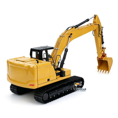 TOUCAN Metal 1/14 Remote Control Hydraulic Excavator 320 8Ways Valve RC Digger Engineering Vehicle ST8 Radio Lights Battery RTR Model