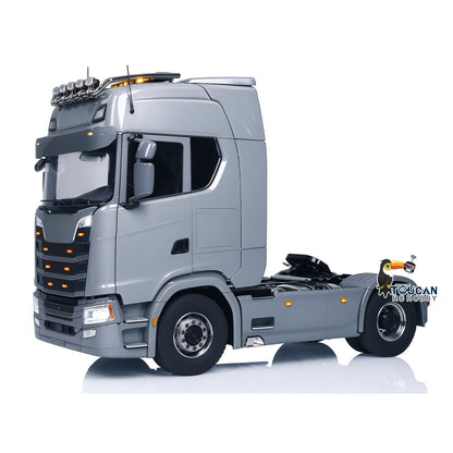 Metal Chassis Fifth Wheel 4X4 1/14 3Speed Radio Control Tractor Truck 770S Axle Locks Brushed ESC Motor Light System No Battery