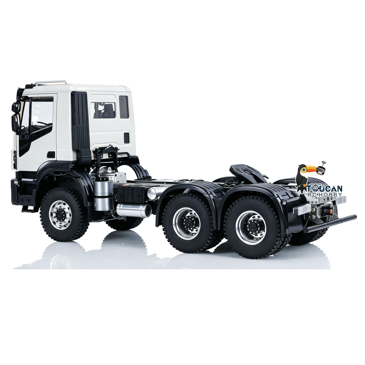 Camion tracteur RC en métal 1/14 6x6 PNP avec boîte de vitesses à 2 vitesses