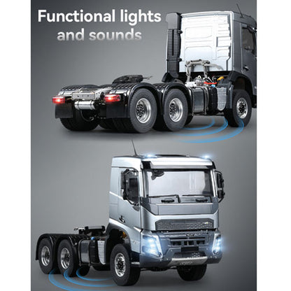 Double E 1/14 6*6 RC Tractor Truck FMX Remote Control Simulation Vehicle 2Speed Metal Chassis Rail Axle Locks Sound System