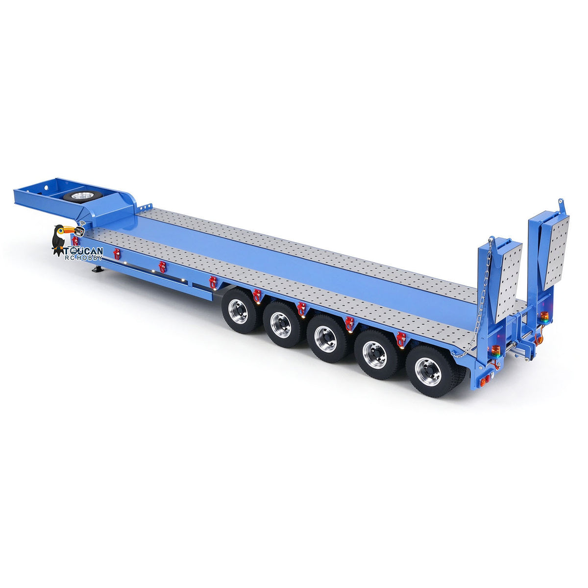 5 Axles Metal Semi-trailer for 1/14 RC Tractor Dumper