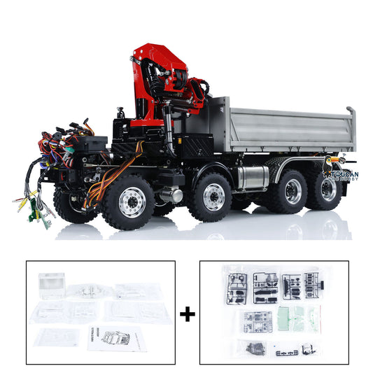 LESU 3348 8X8 RC Hydraulic Dump Truck 3-Ways 1/14 Remote Control Crane Tipper