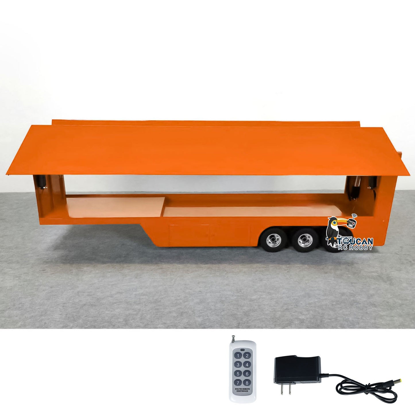 Metal 1/14 RC Mobile Stage Vehicles RC Roadshow Trailer Truck Model