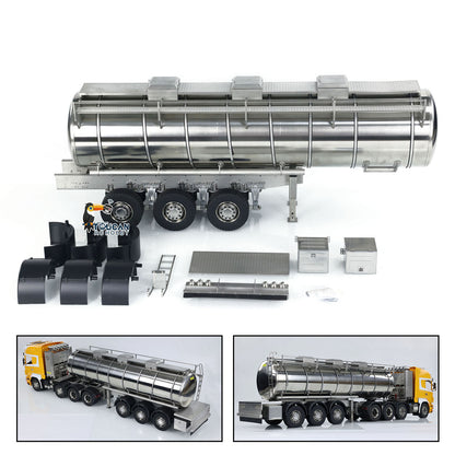 1/14 Scale Metal 6*6 Semi-trailer Fuel Tank for RC Tractor Truck Transport Vehicle Model