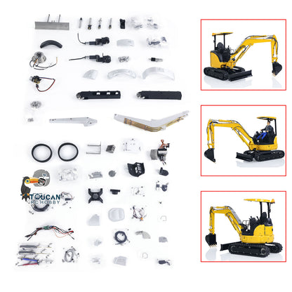 IN STOCK LESU 1/14 Mini RC Hydraulic Excavator PC30 Metal Radio Controlled Digger Model with 6CH Reversing Valves